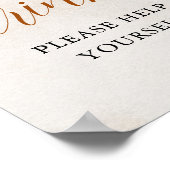 Fall in Love | Bridal Shower Drinks Bar Sign ポスター (角)