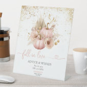 Fall in Love Bridal Shower Pumpkin Advice Wishes 台座サイン (インサイチュ)