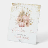Fall in Love Bridal Shower Pumpkin Guest Book  台座サイン (正面)