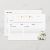 Fall In Love Bridal Shower Recipe Card エンクロージャーカード (正面/裏面)