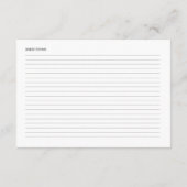 Fall In Love Bridal Shower Recipe Card エンクロージャーカード (裏面)