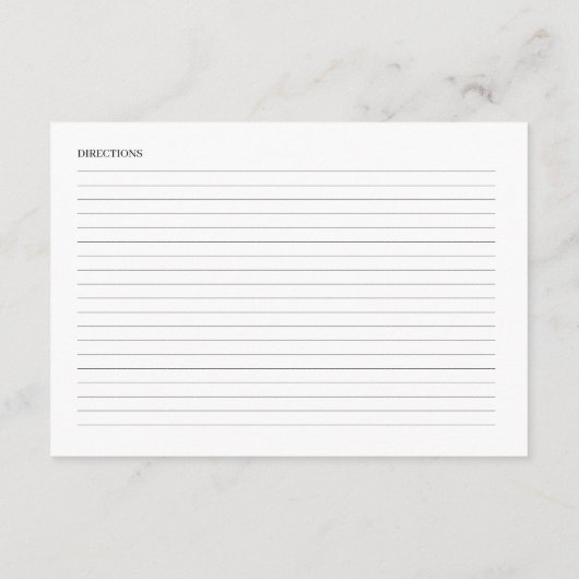 Fall In Love Bridal Shower Recipe Card エンクロージャーカード (裏面)