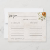 Fall in Love | Bridal Shower Recipe Card シーズンカード (正面)