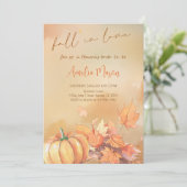 Fall in Love Bride-to-Be - ロマンティックな秋の花嫁 招待状 (スタンド正面)