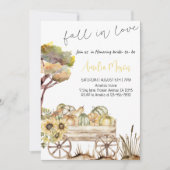 Fall in Love Bride-to-Be - ロマンティックな秋の花嫁 招待状 (正面)