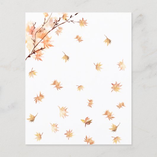 Fall In Love | Budget Bridal Shower Invitation (裏面)