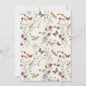 Fall In Love Butterflies Boho Bridal Shower 招待状 (裏面)