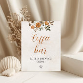 Fall in Love | Coffee Bar Table Bridal Shower Sign ポスター