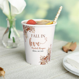 Fall in Love Cute Fall Bridal Shower  紙コップ