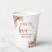 Fall in Love Cute Fall Bridal Shower  紙コップ (裏面)