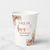 Fall in Love Cute Fall Bridal Shower  紙コップ (正面)