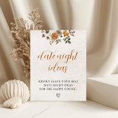 Fall in Love | Date Night Bridal Shower Sign ポスター