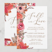 Fall In Love Engagement Invitation 招待状 (正面/裏面)