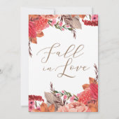 Fall In Love Engagement Invitation 招待状 (裏面)