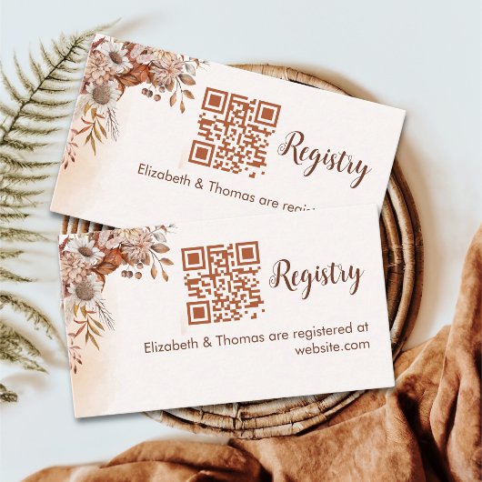 Fall in Love Fall Bridal Shower エンクロージャーカード