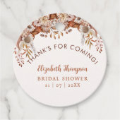 Fall in Love Fall Bridal Shower フェイバータグ (正面)