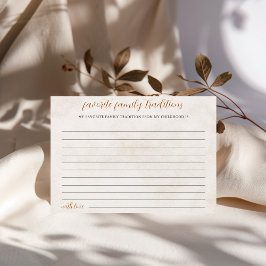 Fall in Love | Family Traditions Bridal Shower  シーズンカード