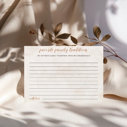 Fall in Love | Family Traditions Bridal Shower  シーズンカード