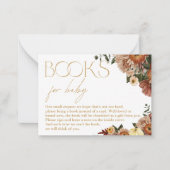 Fall In Love Floral Baby Shower Books For Baby ノートカード (正面)