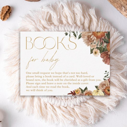 Fall In Love Floral Baby Shower Books For Baby ノートカード