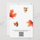 Fall in Love Forest in the Fall Bridal Shower  招待状 (裏面)