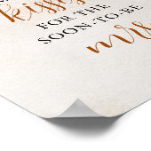 Fall in Love | Guess How Many Kisses Bridal Shower ポスター (角)