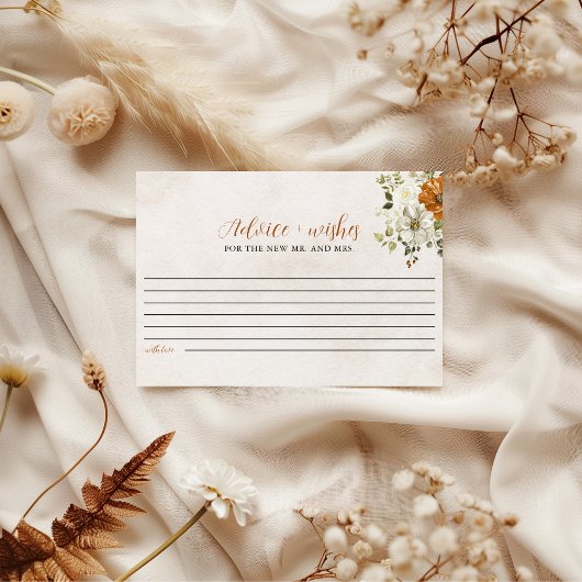 Fall in Love | Newlywed Advice and Wishes Game エンクロージャーカード