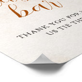 Fall in Love | Pretzel Bar Table Bridal Shower ポスター (角)