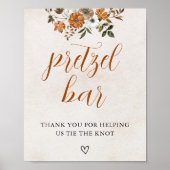 Fall in Love | Pretzel Bar Table Bridal Shower ポスター (正面)