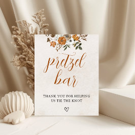 Fall in Love | Pretzel Bar Table Bridal Shower ポスター