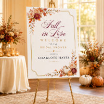 Fall in Love Pumpkin ブライダルシャワーのウェルカムサイン