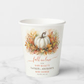 Fall In Love Pumpkin ベビーシャワー 紙コップ (裏面)