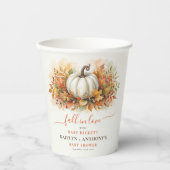 Fall In Love Pumpkin ベビーシャワー 紙コップ (正面)