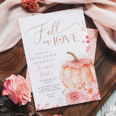Fall in Love Pumpkin Bridal Shower Invitation 招待状