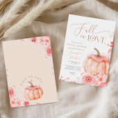 Fall in Love Pumpkin Bridal Shower Invitation 招待状