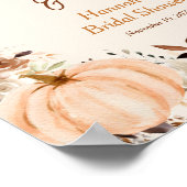 Fall in Love Pumpkin Cards and Gifts Bridal Shower ポスター (角)