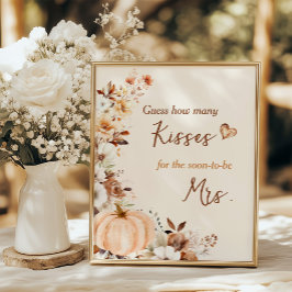 Fall in Love Pumpkin Cards and Gifts Bridal Shower ポスター