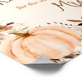 Fall in Love Pumpkin Cards and Gifts Bridal Shower ポスター (角)