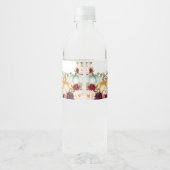 Fall in Love Pumpkin Floral Bridal Shower ペットボトルラベル (裏面)