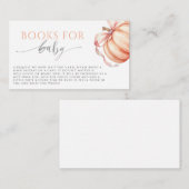 Fall in Love Pumpkin Pink Bow Books for Baby  エンクロージャーカード (正面/裏面)