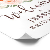 Fall in Love Pumpkin Shower Welcome Sign ポスター (角)