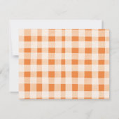 Fall In Love Pumpkin Stroller Floral Baby Shower サンキューカード (裏面)