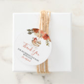 Fall In Love Pumpkin Stroller Floral Baby Shower フェイバータグ (インサイチュ)