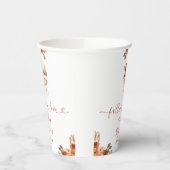 Fall In Love Pumpkin Stroller Floral Baby Shower 紙コップ (左)