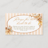 Fall in Love Recipe for the Bride エンクロージャーカード (正面)