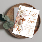 Fall In Love Rustic Autumn Wedding Invitation 招待状