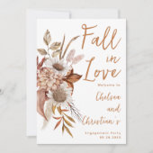 Fall In Love Rustic Autumn Wedding Invitation 招待状 (正面)