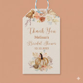 Fall In Love Rustic Bridal Shower Thank You ギフトタグ