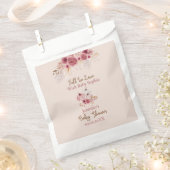 Fall In Love Rustic Fall Pink Pumpkin Baby Shower フェイバーバッグ (クリップ留めされた状態)