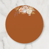 Fall In Love Rustic Terracotta Bridal Shower フェイバータグ (裏面)